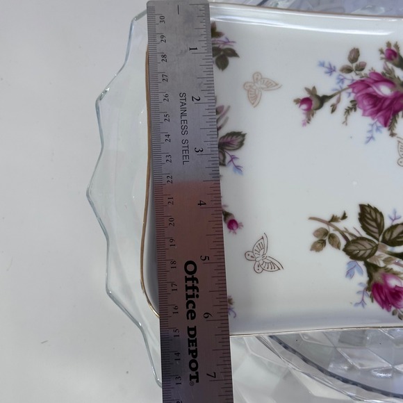 Vintage Porcelain Vanity Set Floral Rose Design‎ Perfume Bottles Trinket Box - Picture 5 of 16